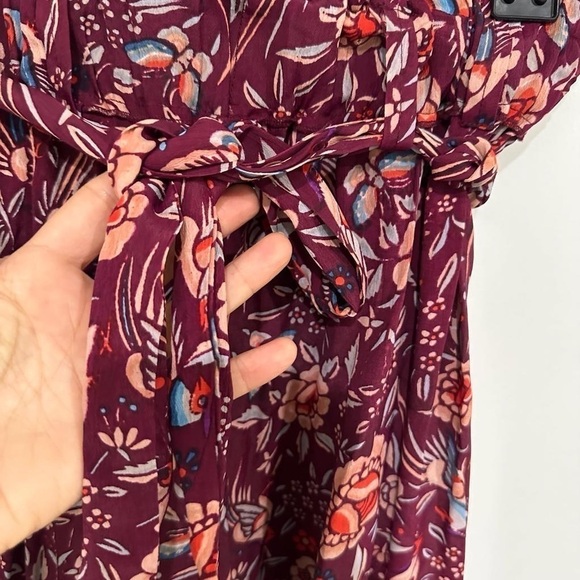 FREE PEOPLE Moonlight Garden Wide Leg Printed Tie Waist Pants Size M - Picture 7 of 7